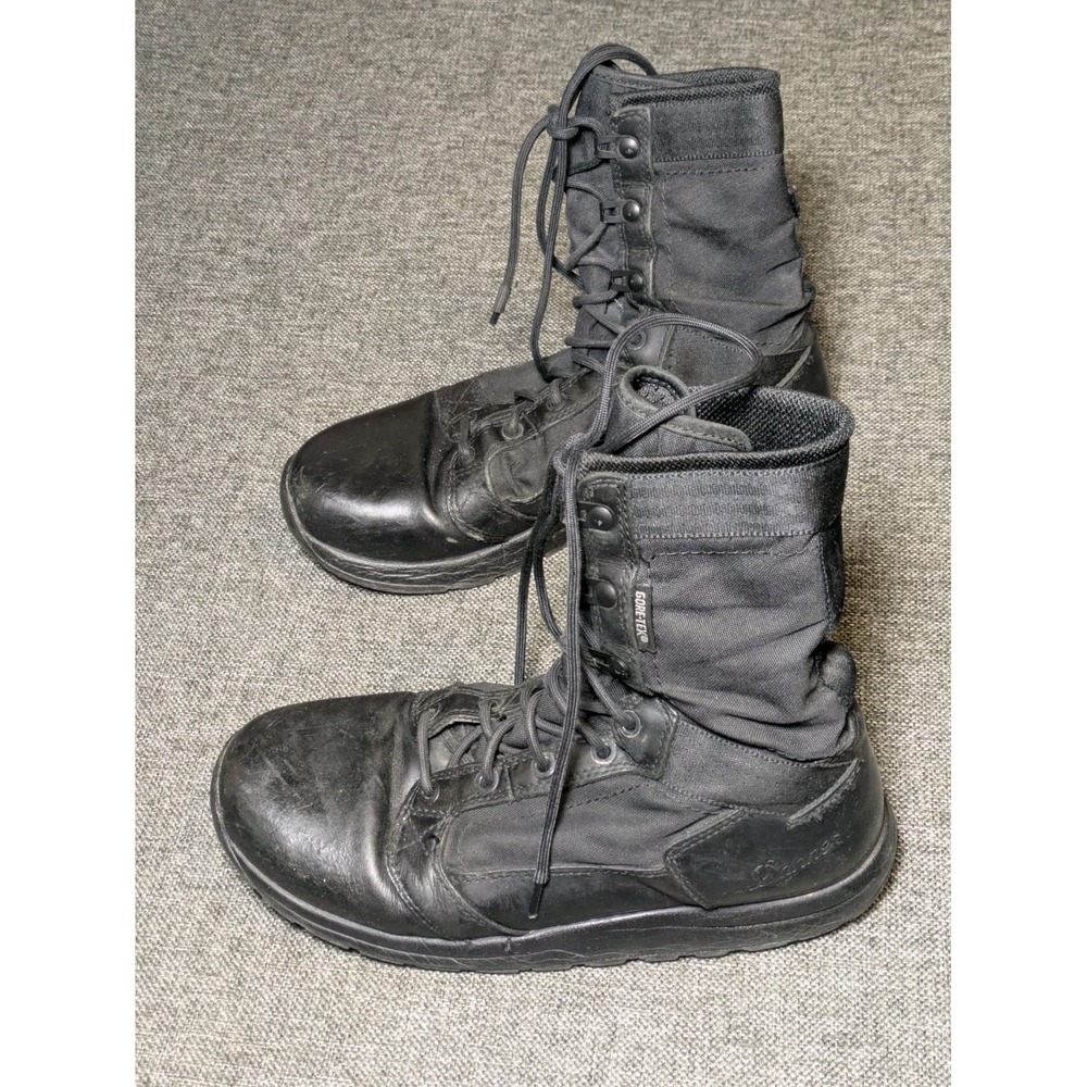 Danner Boots Mens Size 7.5 Black Leather Tachyon 8" Gore Tex Combat 50122 Work